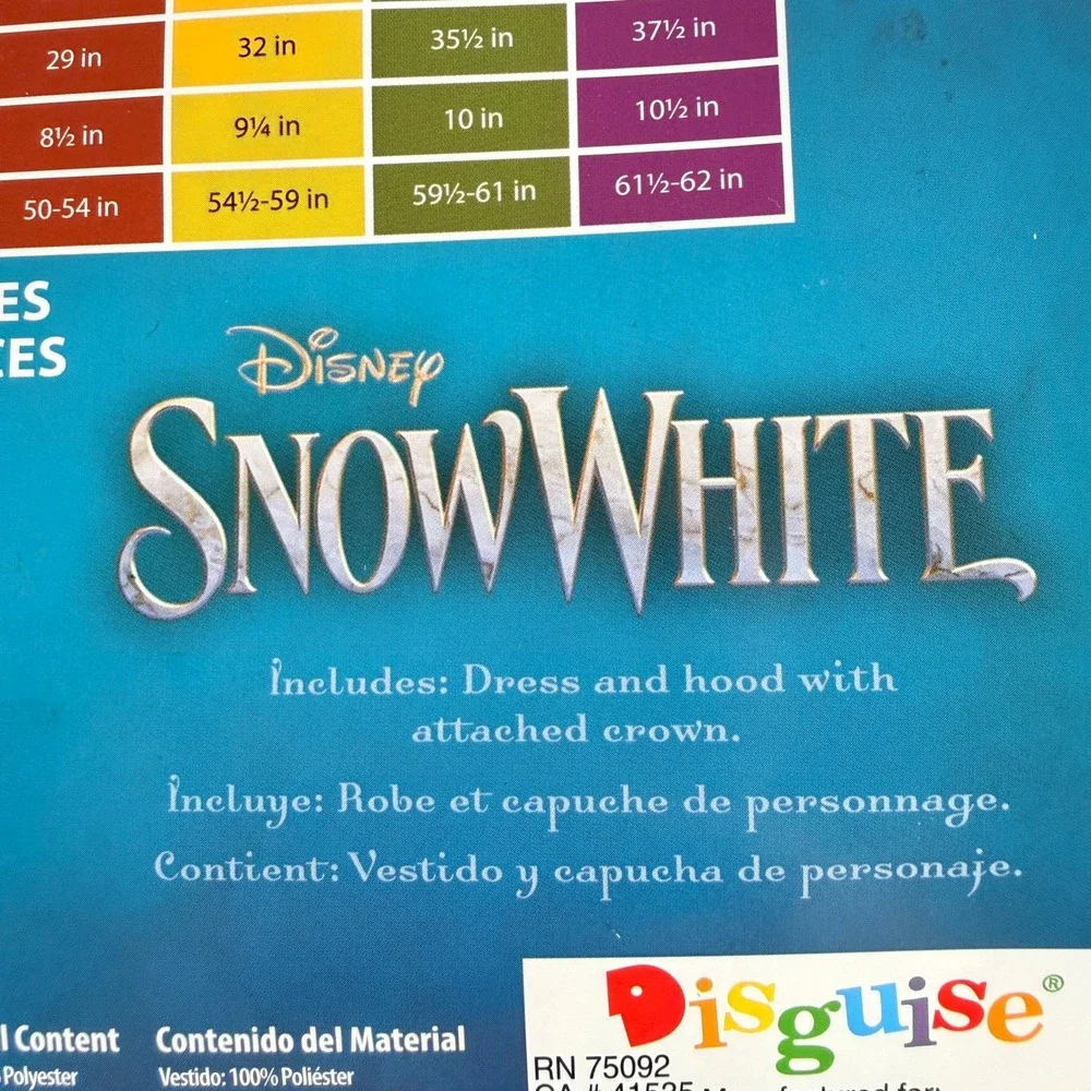 Disney Snow White Evil Queen Costume Girls Small 6/6X Dress Hood Walmart